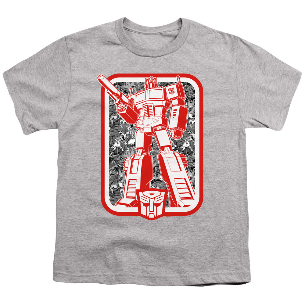 TRANSFORMERS/AUTOBOT - S/S YOUTH 18/1 - ATHLETIC HEATHER