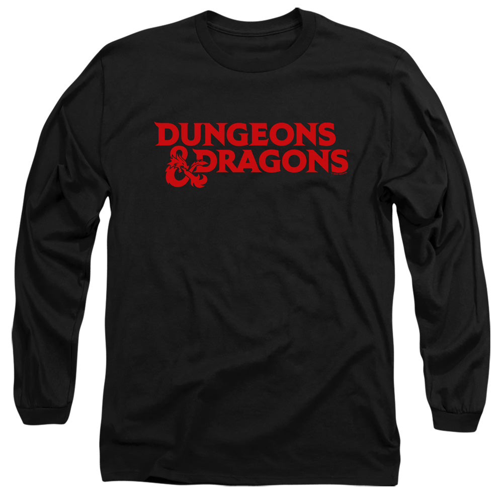 DUNGEONS AND DRAGONS/TYPE LOGO - L/S ADULT 18/1 - BLACK