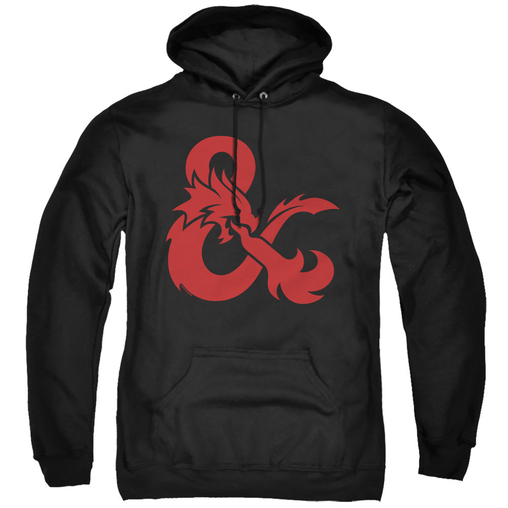 DUNGEONS AND DRAGONS/AMPERSAND LOGO - ADULT PULLOVER HOODIE - BLACK