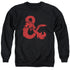 DUNGEONS AND DRAGONS/AMPERSAND LOGO - ADULT CREWNECK SWEATSHIRT - BLACK