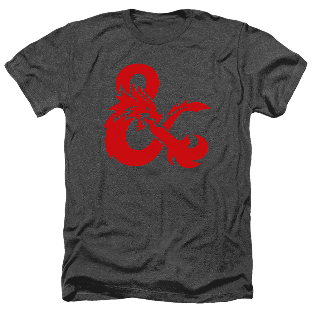 DUNGEONS AND DRAGONS/AMPERSAND LOGO - ADULT HEATHER - BLACK