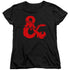 DUNGEONS AND DRAGONS/AMPERSAND LOGO - S/S WOMENS TEE - BLACK