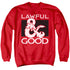 DUNGEONS AND DRAGONS/LAWFUL GOOD - ADULT CREWNECK SWEATSHIRT - RED
