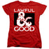 DUNGEONS AND DRAGONS/LAWFUL GOOD - S/S WOMENS TEE - RED