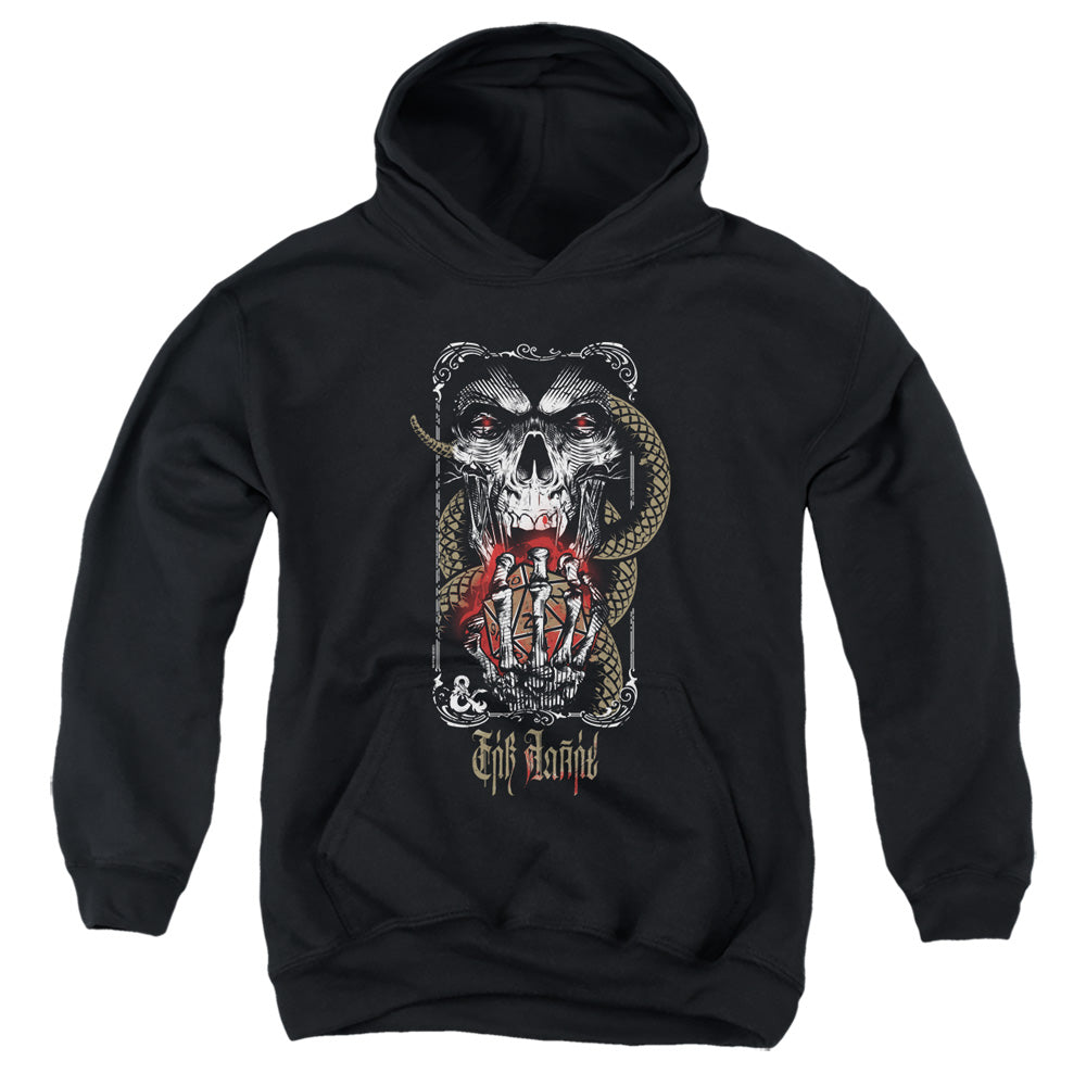 DUNGEONS AND DRAGONS/LICH FOR CHAOS - YOUTH PULLOVER HOODIE - BLACK