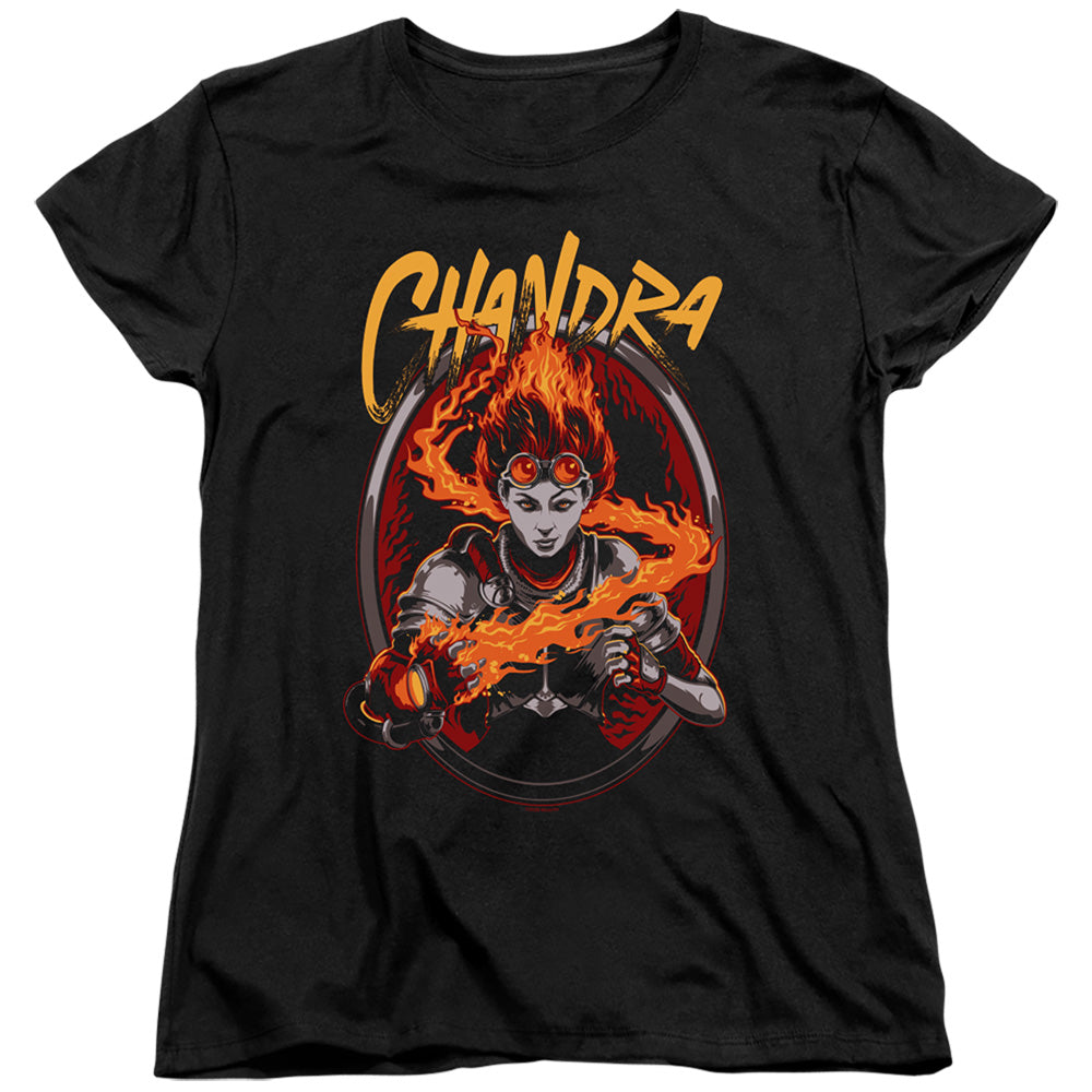 MAGIC THE GATHERING/CHANDRA - S/S WOMENS TEE - BLACK