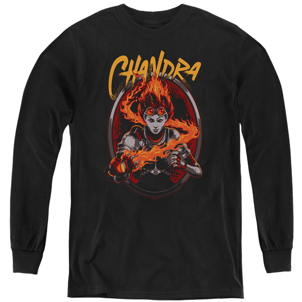 MAGIC THE GATHERING/CHANDRA - YOUTH LONG SLEEVE TEE - BLACK