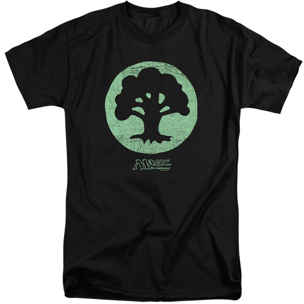 MAGIC THE GATHERING/GREEN SYMBOL - S/S ADULT TALL 18/1 - BLACK