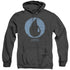 MAGIC THE GATHERING/BLUE SYMBOL - ADULT HEATHER HOODIE - BLACK