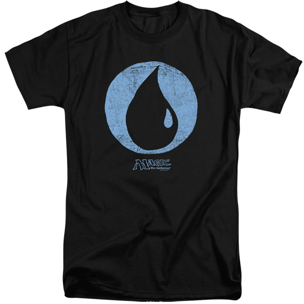 MAGIC THE GATHERING/BLUE SYMBOL - S/S ADULT TALL 18/1 - BLACK