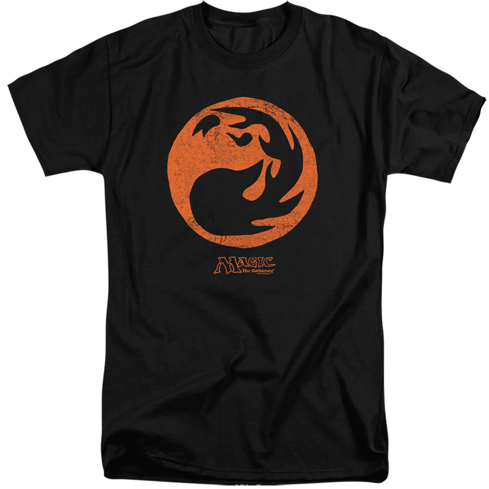 MAGIC THE GATHERING/RED SYMBOL - S/S ADULT TALL 18/1 - BLACK
