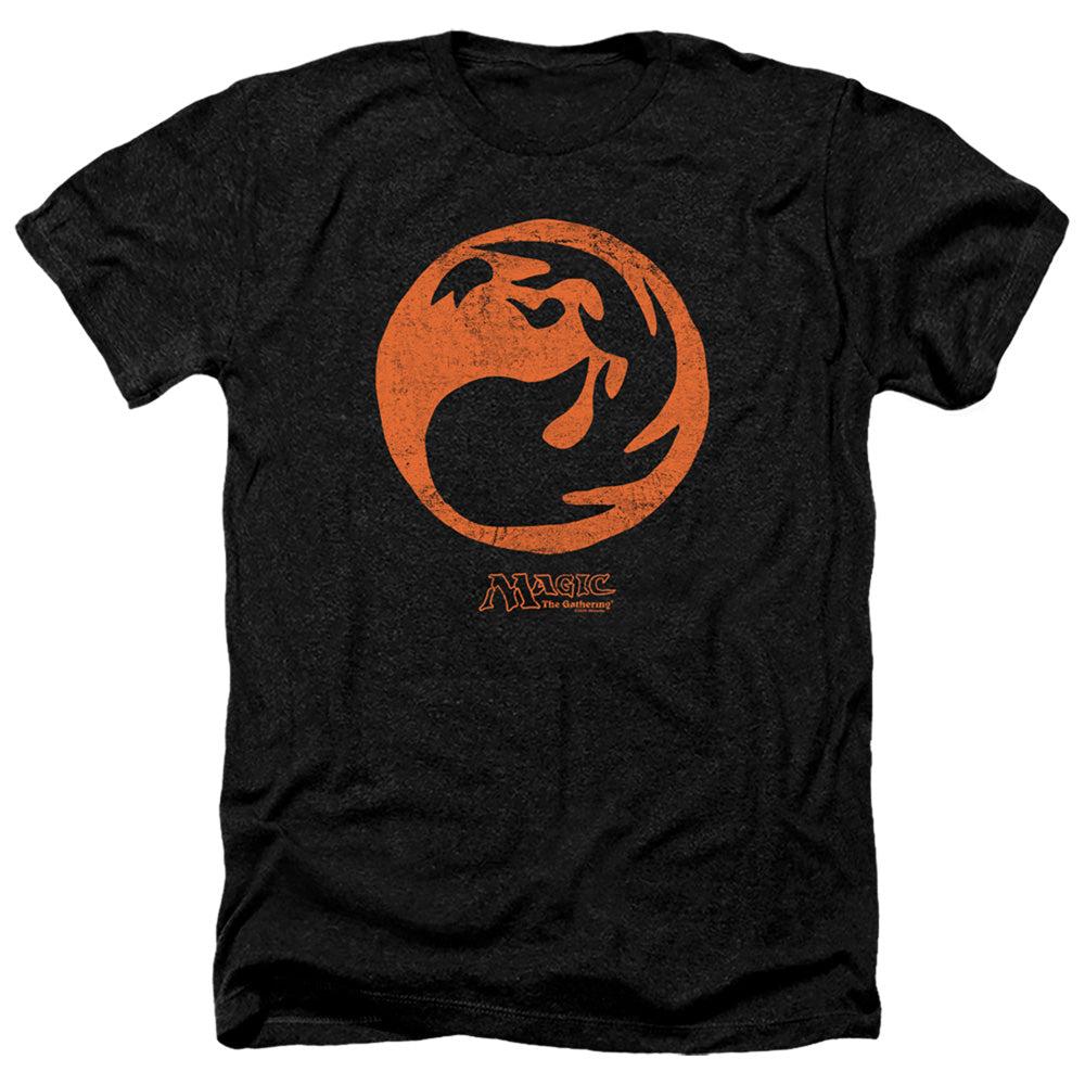 MAGIC THE GATHERING/RED SYMBOL - ADULT HEATHER - BLACK