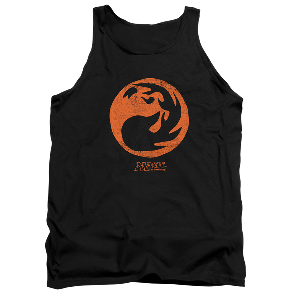 MAGIC THE GATHERING/RED SYMBOL - ADULT TANK - BLACK