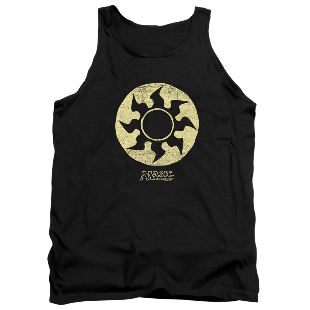 MAGIC THE GATHERING/WHITE SYMBOL - ADULT TANK - BLACK