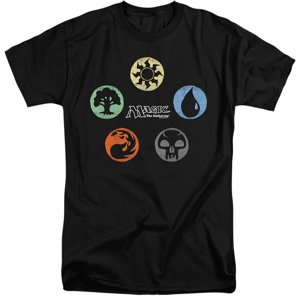 MAGIC THE GATHERING/5 COLORS - S/S ADULT TALL 18/1 - BLACK