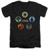 MAGIC THE GATHERING/5 COLORS - S/S ADULT V-NECK 30/1 - BLACK
