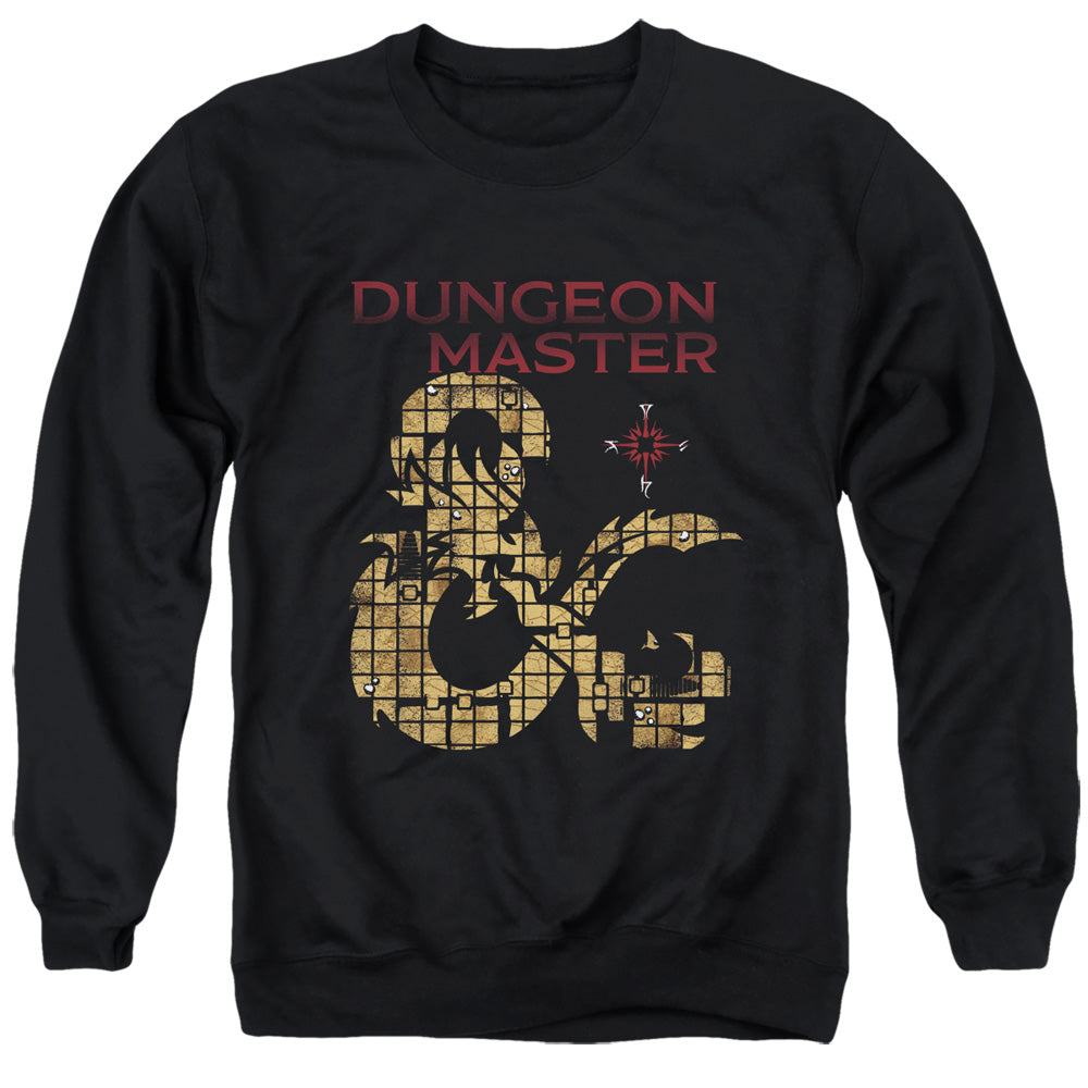 DUNGEONS AND DRAGONS/DUNGEON MASTER - ADULT CREWNECK SWEATSHIRT - BLACK
