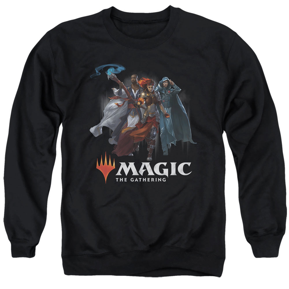 MAGIC THE GATHERING/PLANESWALKERS - ADULT CREWNECK SWEATSHIRT - BLACK