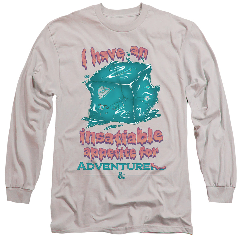 DUNGEONS AND DRAGONS/INSATIABLE GELATINOUS CUBE - L/S ADULT 18/1 - SILVER