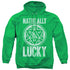 DUNGEONS AND DRAGONS/NATURALLY LUCKY - ADULT PULLOVER HOODIE - KELLY GREEN