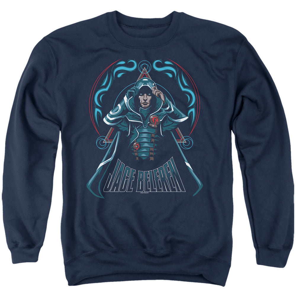 MAGIC THE GATHERING/JACE - ADULT CREWNECK SWEATSHIRT - NAVY