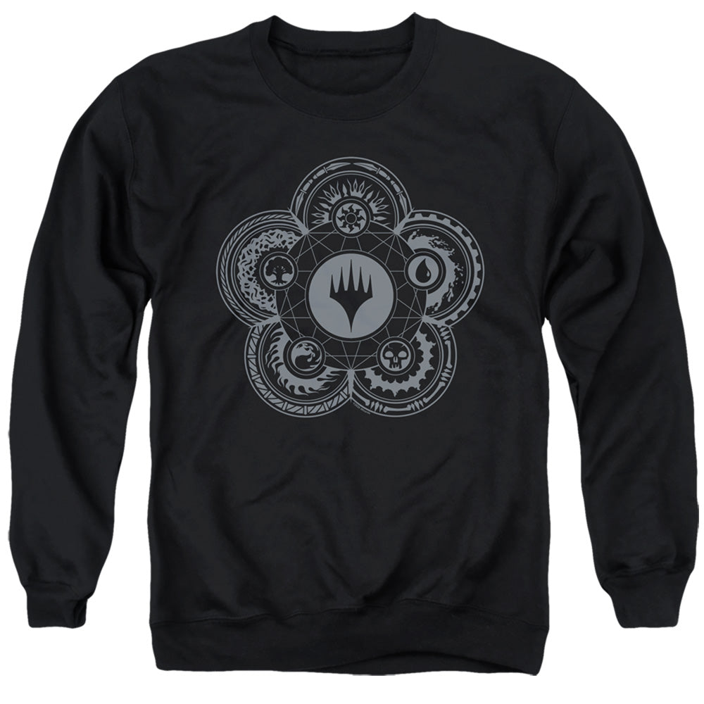 MAGIC THE GATHERING/ICON GLYPH - ADULT CREWNECK SWEATSHIRT - BLACK
