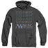 MAGIC THE GATHERING/RETRO LOGO REPEAT - ADULT HEATHER HOODIE - BLACK