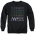 MAGIC THE GATHERING/RETRO LOGO REPEAT - ADULT CREWNECK SWEATSHIRT - BLACK