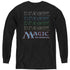 MAGIC THE GATHERING/RETRO LOGO REPEAT - YOUTH LONG SLEEVE TEE - BLACK