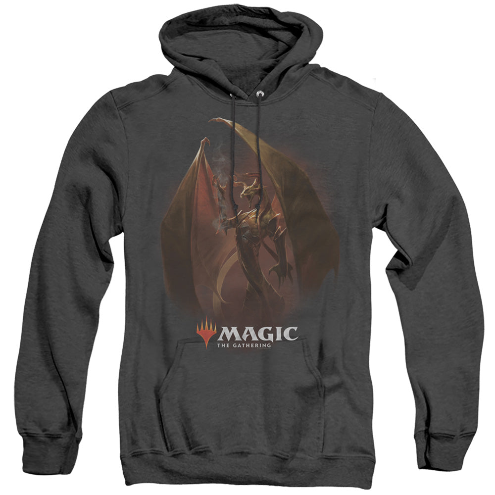 MAGIC THE GATHERING/NICOL BOLAS - ADULT HEATHER HOODIE - BLACK