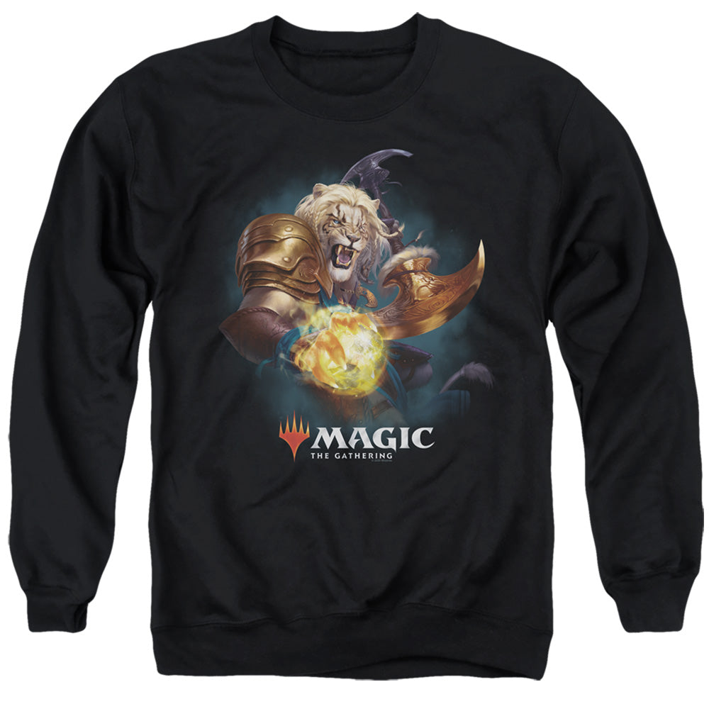 MAGIC THE GATHERING/AJANI - ADULT CREWNECK SWEATSHIRT - BLACK