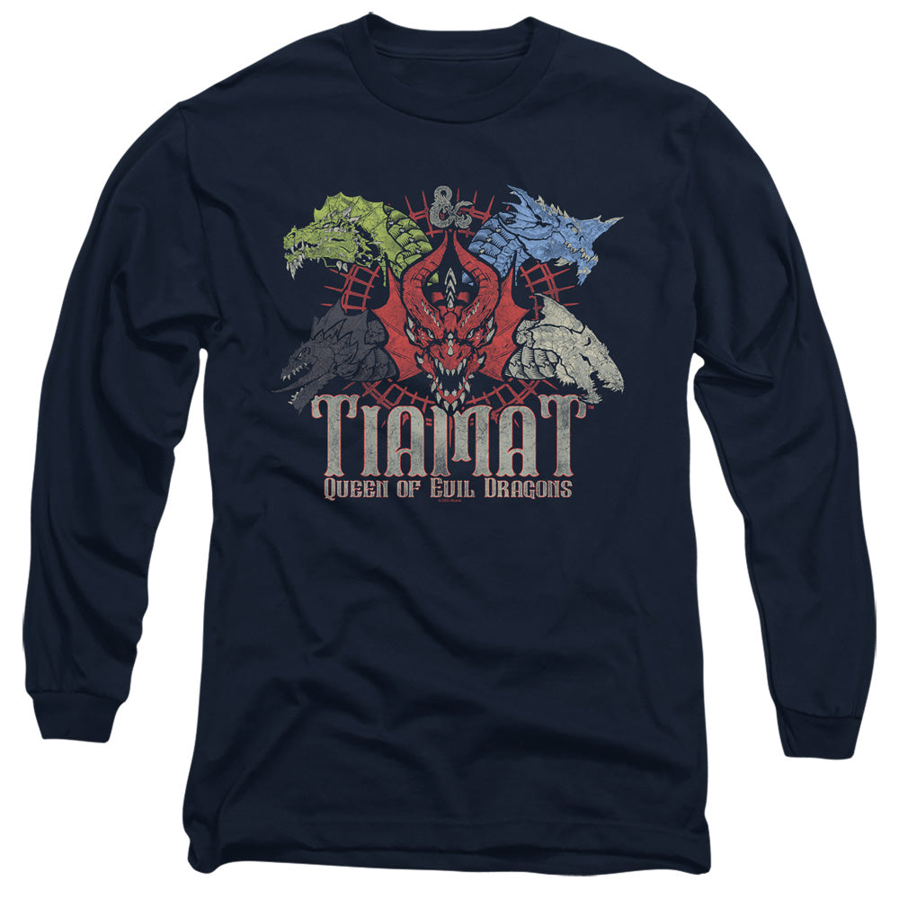 DUNGEONS AND DRAGONS/TIAMAT QUEEN OF EVIL - L/S ADULT 18/1 - NAVY