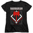 DUNGEONS AND DRAGONS/BARBARIAN - S/S WOMENS TEE - BLACK