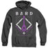 DUNGEONS AND DRAGONS/BARD - ADULT HEATHER HOODIE - BLACK