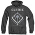 DUNGEONS AND DRAGONS/CLERIC - ADULT HEATHER HOODIE - BLACK