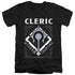 DUNGEONS AND DRAGONS/CLERIC - S/S ADULT V-NECK 30/1 - BLACK