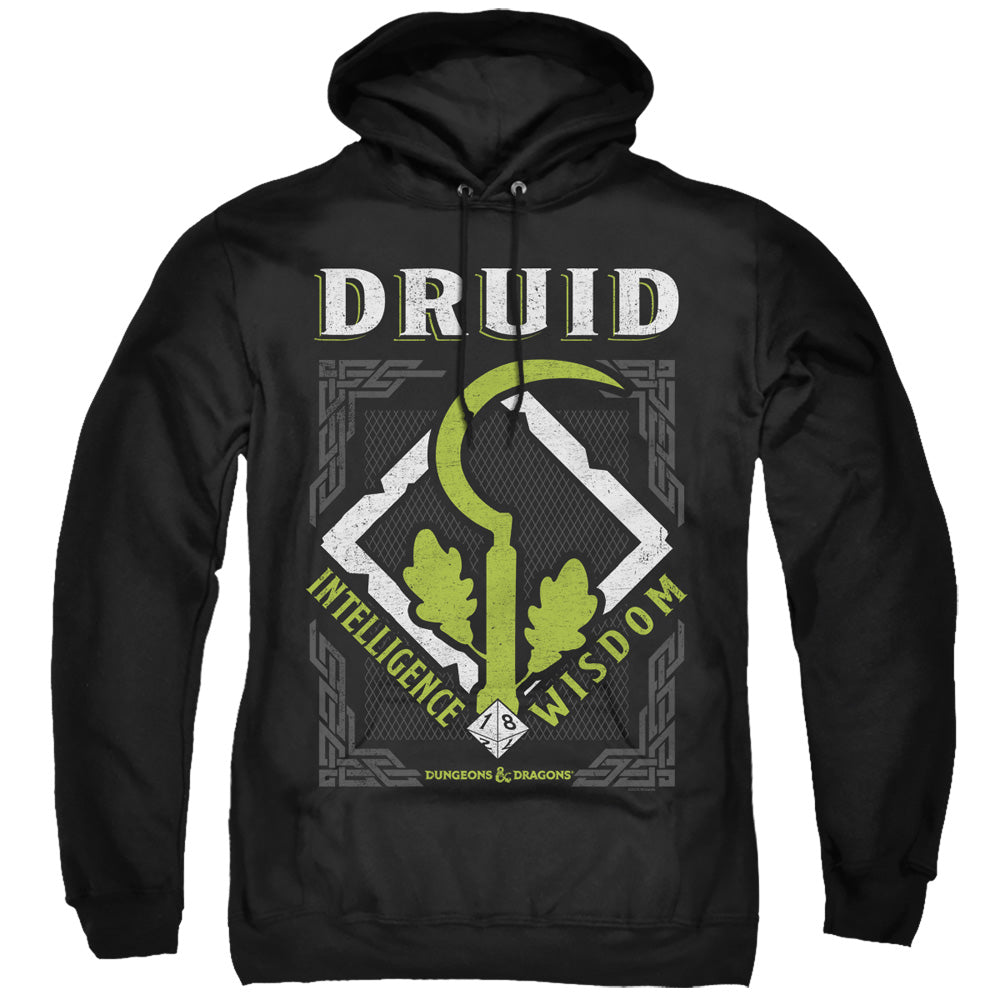 DUNGEONS AND DRAGONS/DRUID - ADULT PULLOVER HOODIE - BLACK