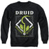 DUNGEONS AND DRAGONS/DRUID - ADULT CREWNECK SWEATSHIRT - BLACK