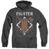 DUNGEONS AND DRAGONS/FIGHTER - ADULT HEATHER HOODIE - BLACK