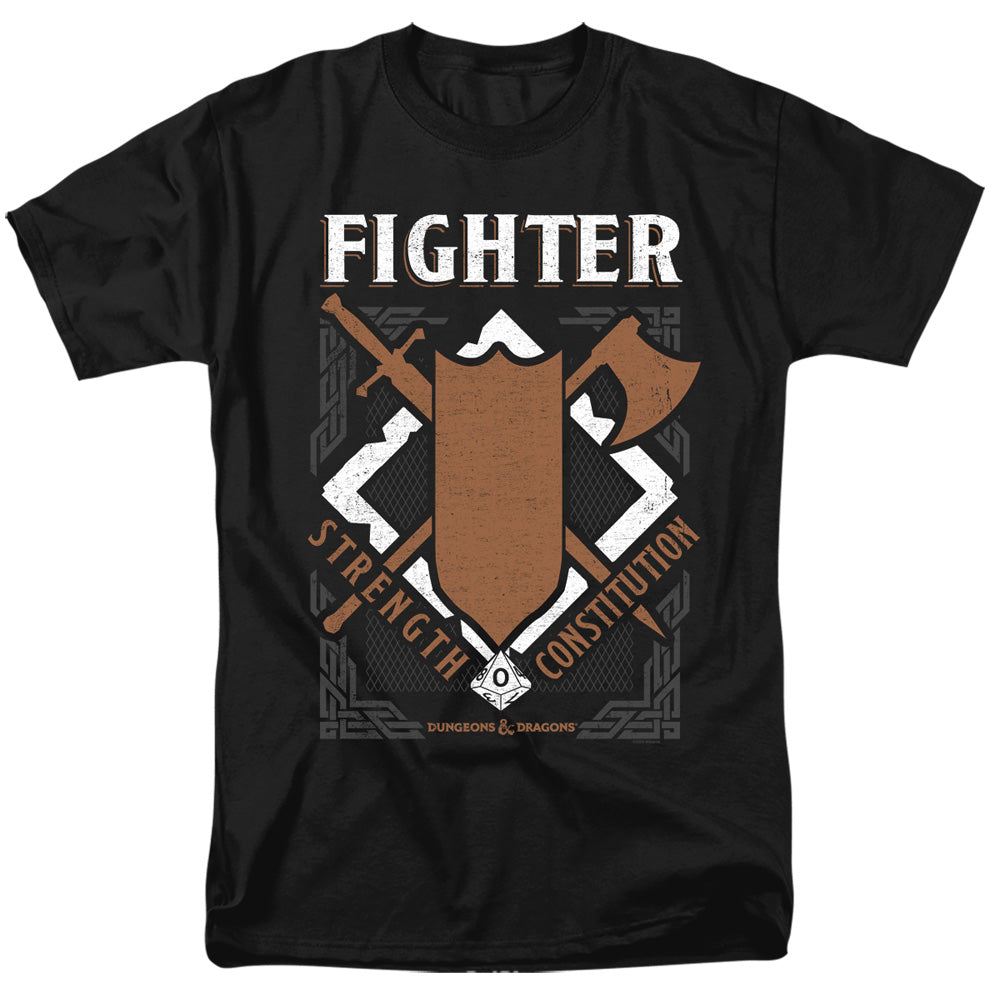 DUNGEONS AND DRAGONS/FIGHTER - S/S ADULT 18/1 - BLACK