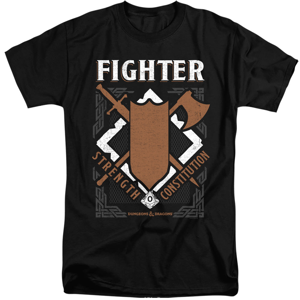 DUNGEONS AND DRAGONS/FIGHTER - S/S ADULT TALL 18/1 - BLACK