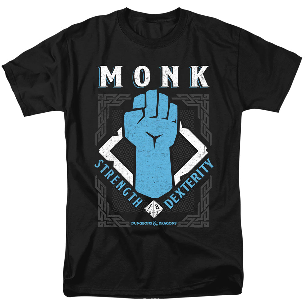 DUNGEONS AND DRAGONS/MONK - S/S ADULT 18/1 - BLACK