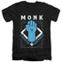 DUNGEONS AND DRAGONS/MONK - S/S ADULT V-NECK 30/1 - BLACK