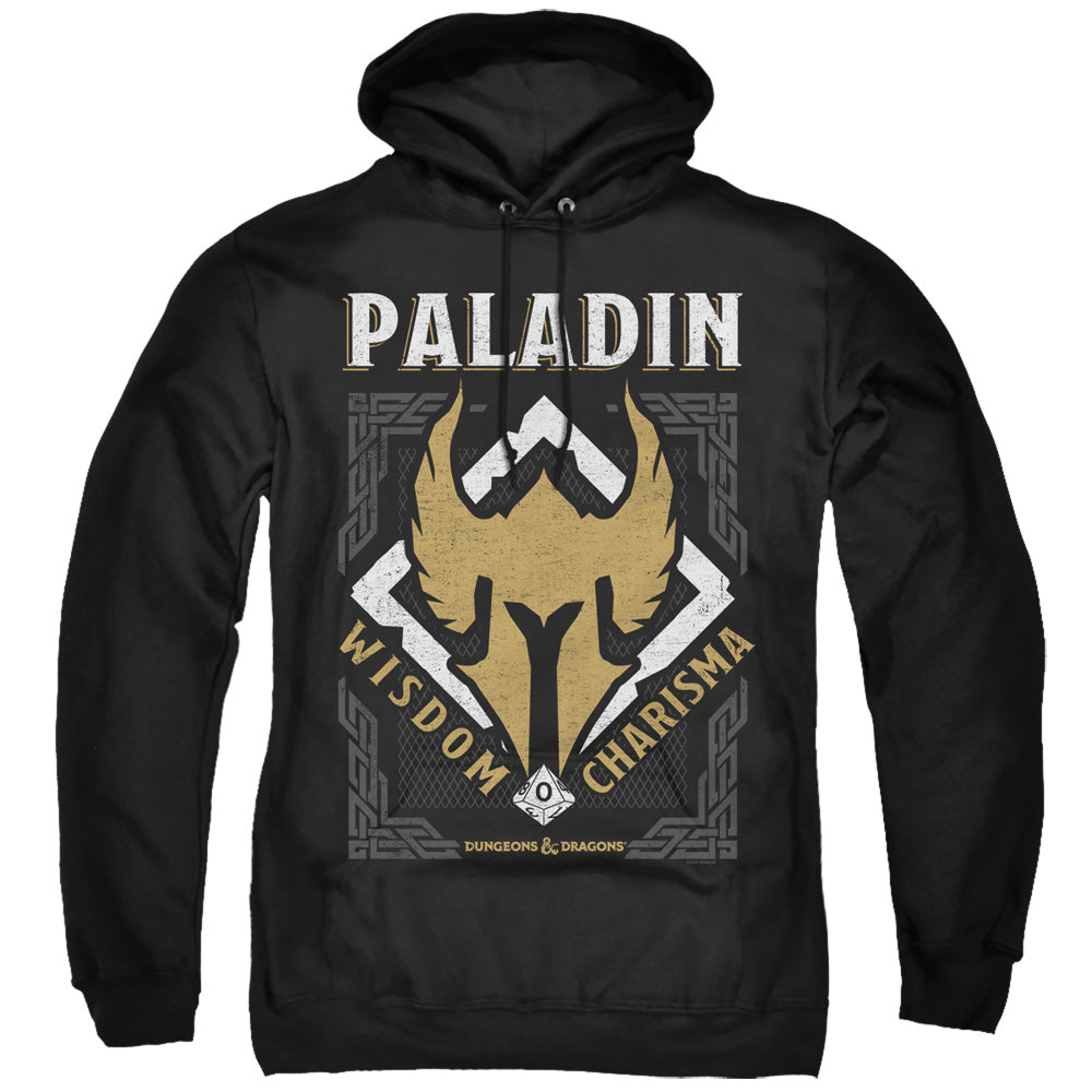 DUNGEONS AND DRAGONS/PALADIN - ADULT PULLOVER HOODIE - BLACK
