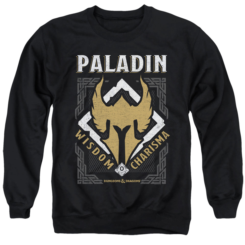 DUNGEONS AND DRAGONS/PALADIN - ADULT CREWNECK SWEATSHIRT - BLACK