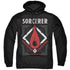 DUNGEONS AND DRAGONS/SORCERER - ADULT PULLOVER HOODIE - BLACK