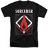 DUNGEONS AND DRAGONS/SORCERER - S/S ADULT TALL 18/1 - BLACK