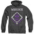 DUNGEONS AND DRAGONS/WARLOCK - ADULT HEATHER HOODIE - BLACK