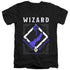 DUNGEONS AND DRAGONS/WIZARD - S/S ADULT V-NECK 30/1 - BLACK