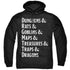 DUNGEONS AND DRAGONS/DUNGEON LIST - ADULT PULLOVER HOODIE - BLACK